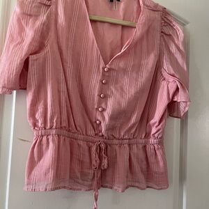 1. State Blush Button-Front Blouse